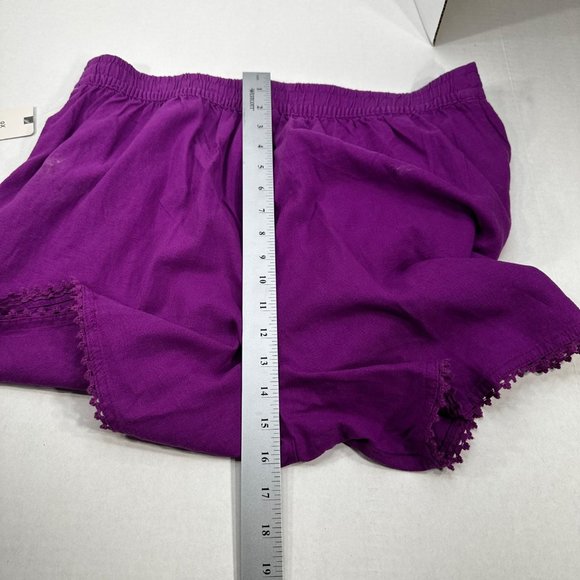 Terra And Sky Women's 0X Soft Trim Short Elastic Back Drawstring Front 2 Pocket - Picture 12 of 14